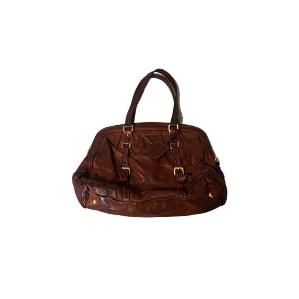 Prada Brown 2010 bag from their “Frame” series